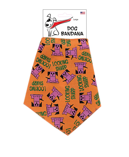 SA3022 Looking Sharp Jazz Doggie Bandana, Orange  