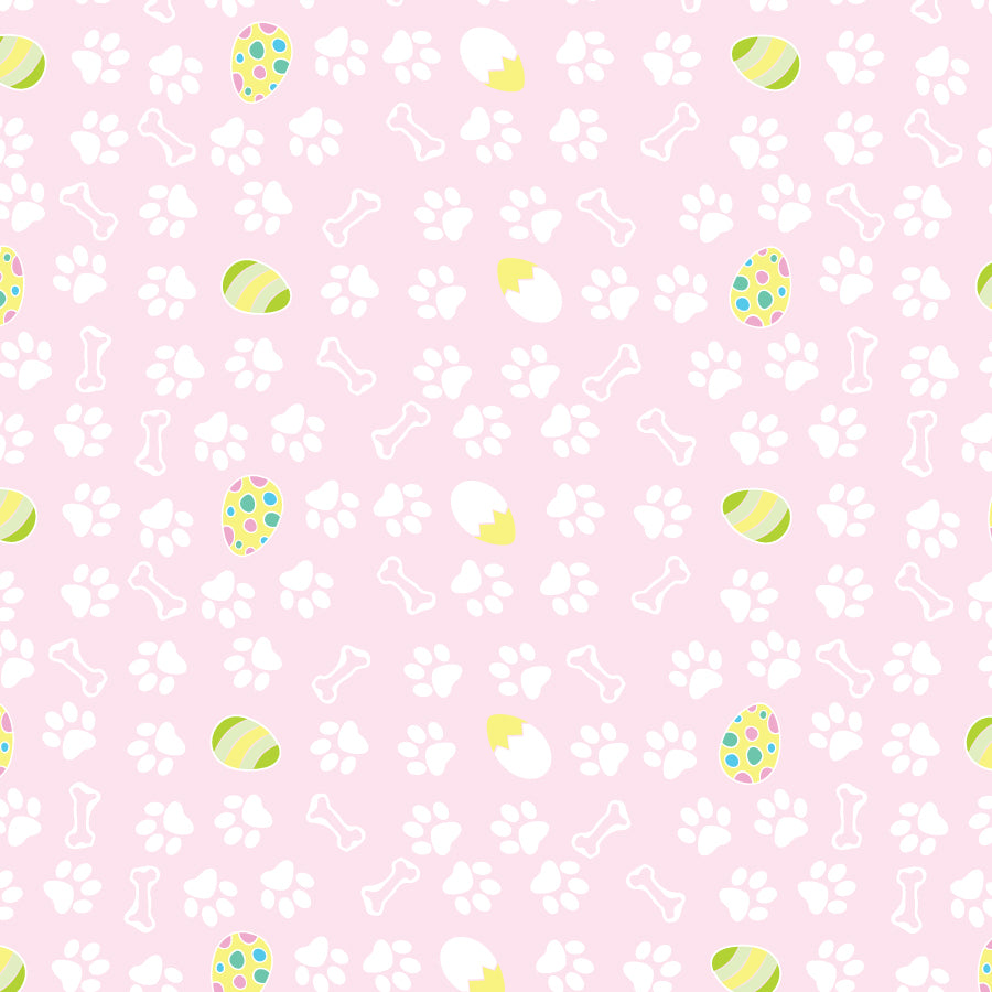 SQ3022 White Paws & Bones Easter Bandana, 