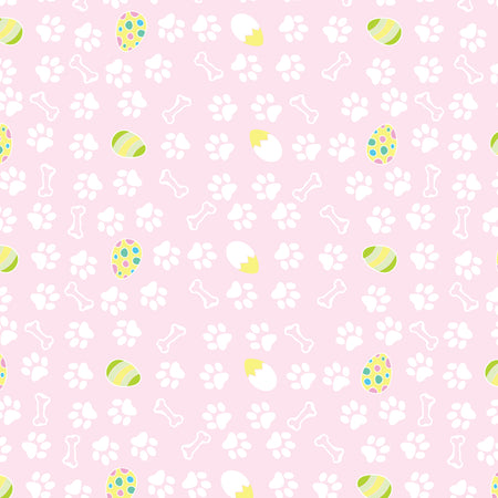 SQ3022 White Paws & Bones Easter Bandana, 