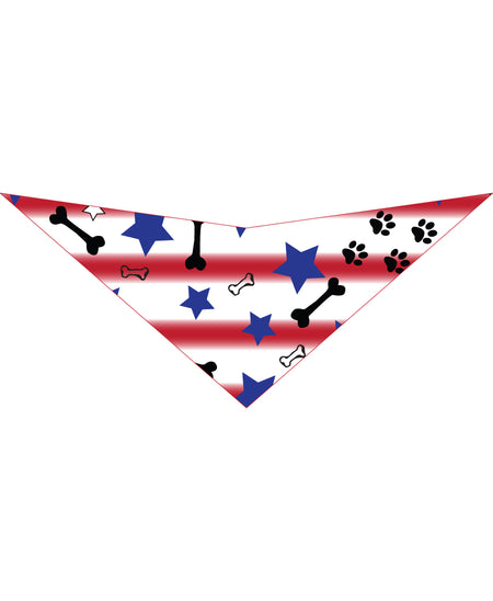 S3234 Stars & Bones Doggie Bandana, White