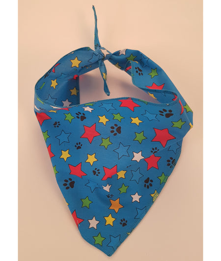 SA3248 Stars & Paws Bandana, Blue 