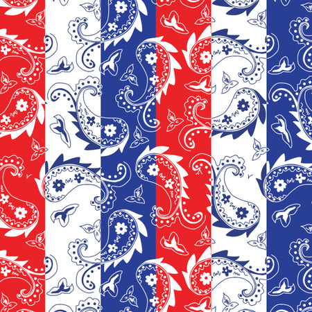 SQ3251 Multi Color Paisley Square Bandana 100% Premium  Cotton