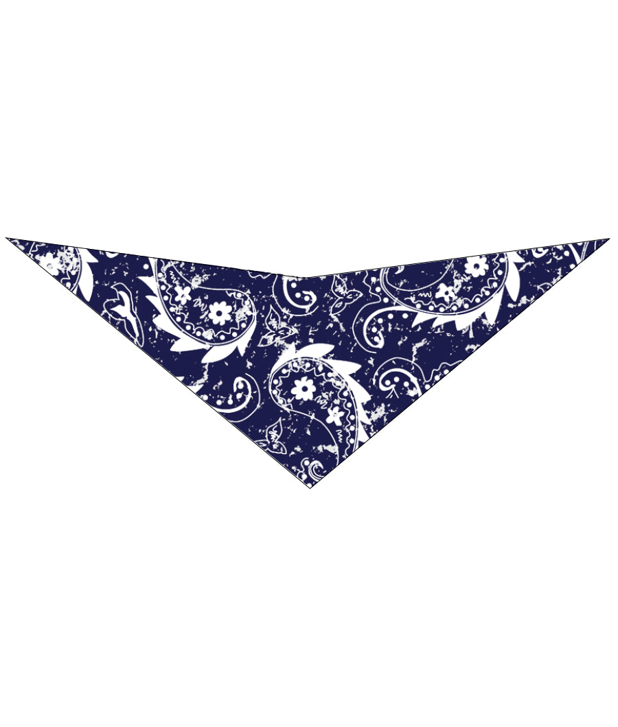 S3253 Rustic Navy Paisley Triangle Bandana 100% Premium Cotton