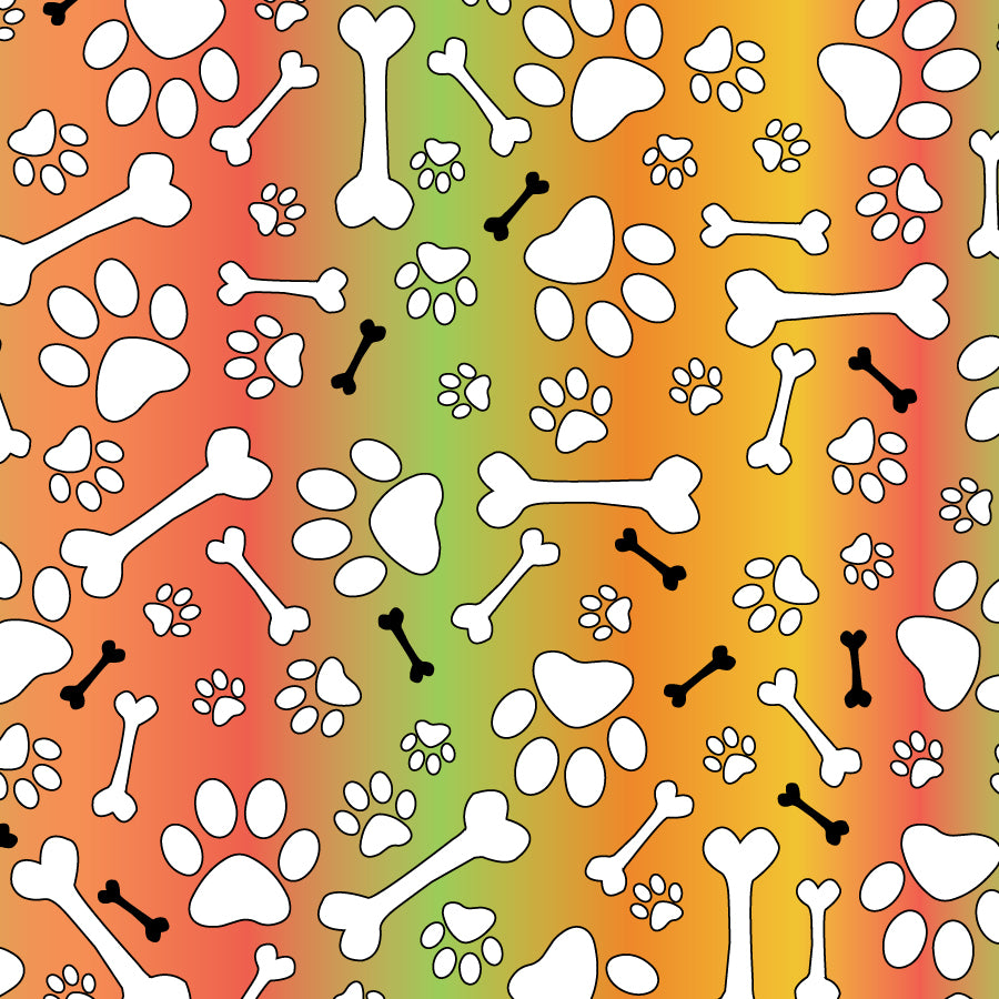 SQ3260 Paws & Bones Bandana