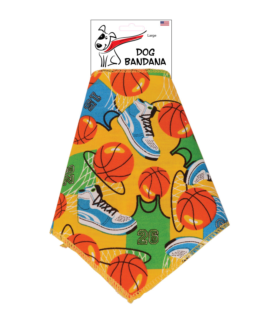 SA3025 Basketball Doggie Bandana, Orange