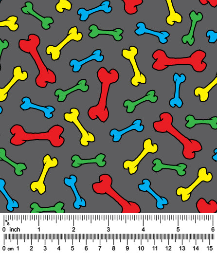 F7262 Bones Fabric, Gray