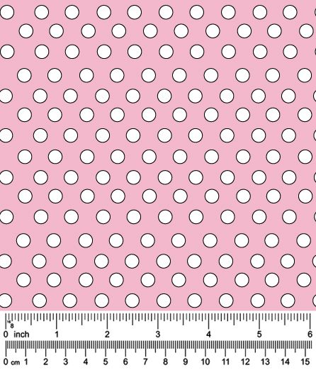 F7264 Casual Polka Fabric Pink