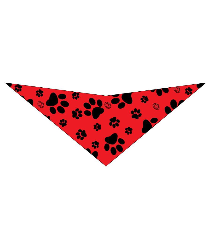 S3266 Paws Bandana, Red