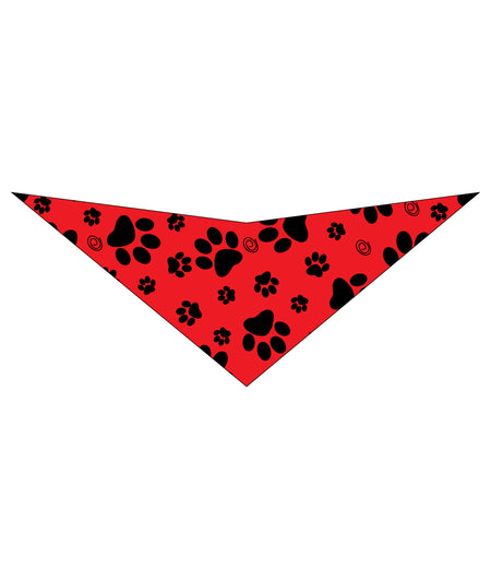 S3266 Paws Bandana, Red