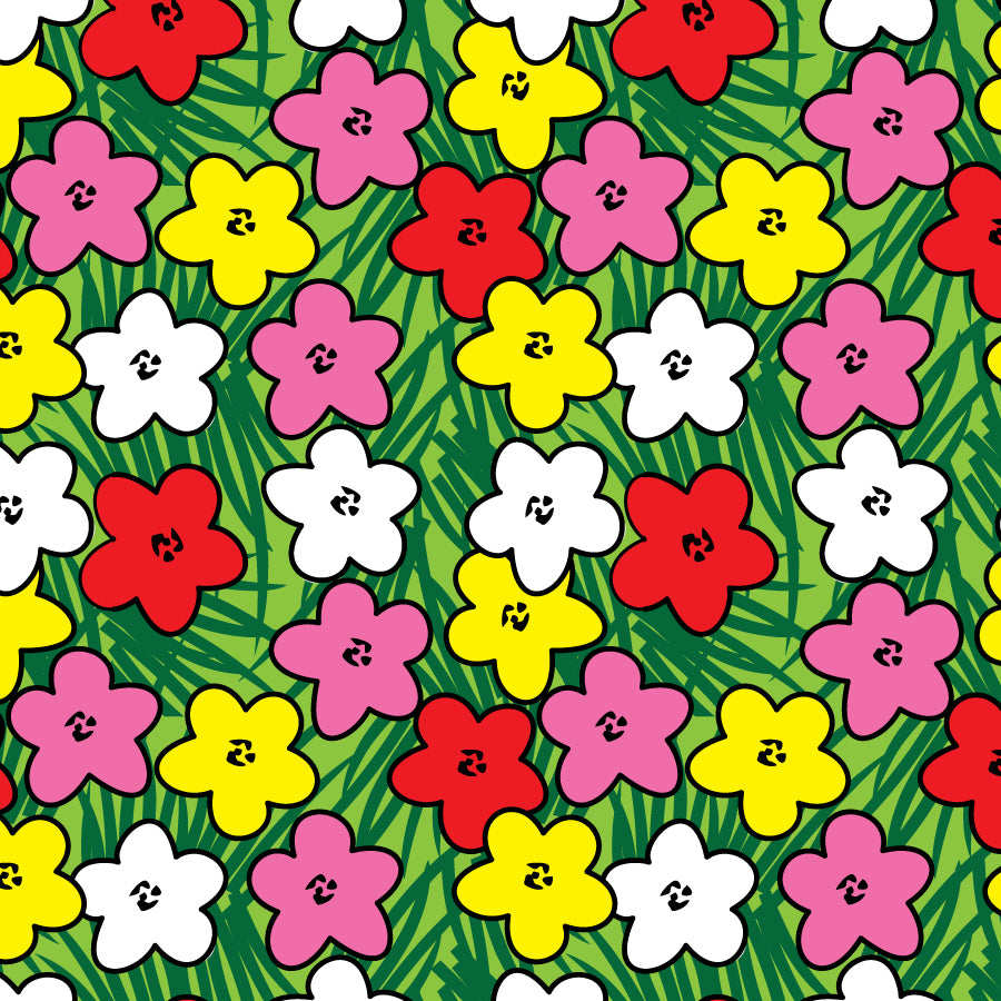 SQ3268 Flowers Square Bandana