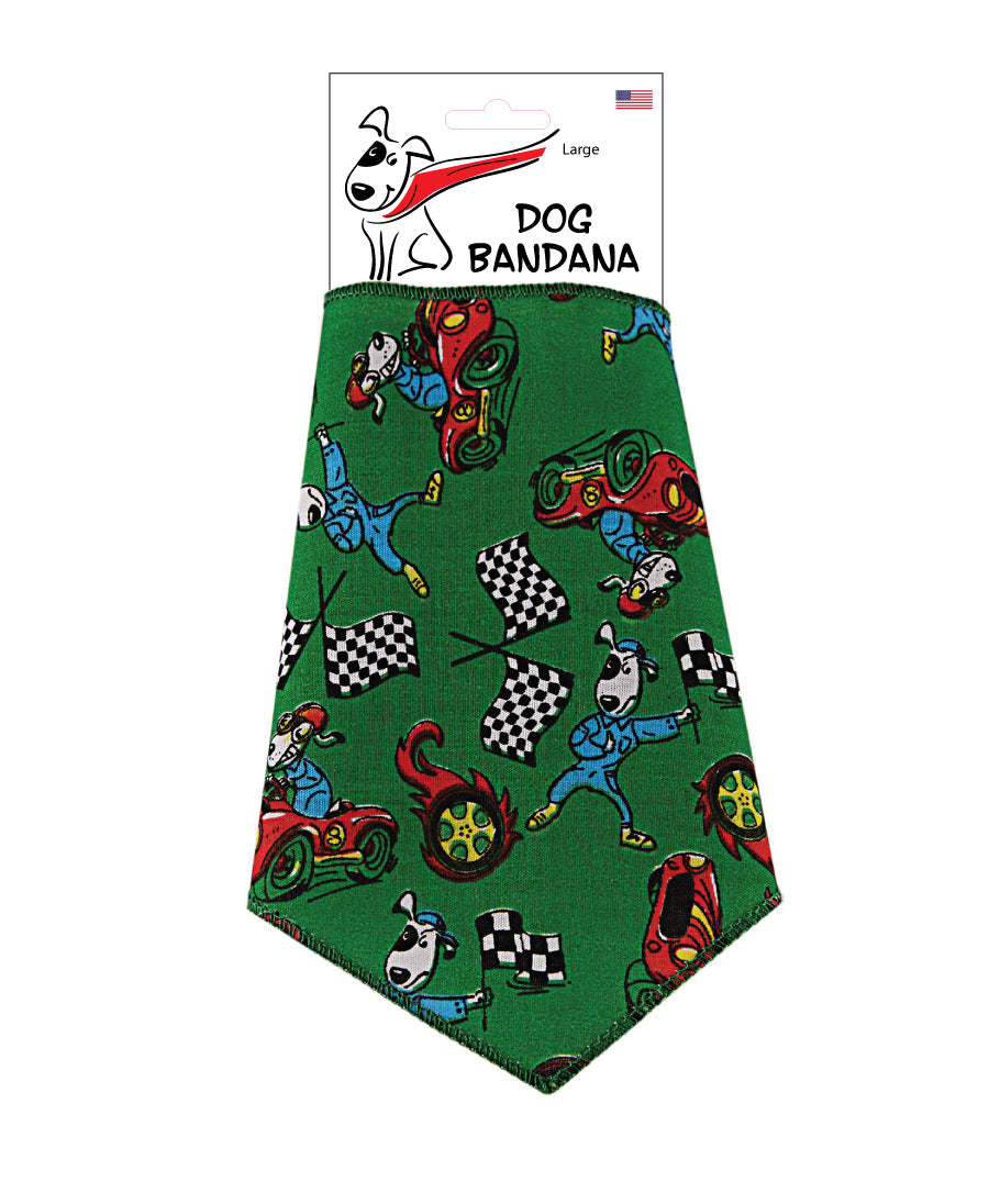SA3026 Racecar Deby Doggie Bandana, Green