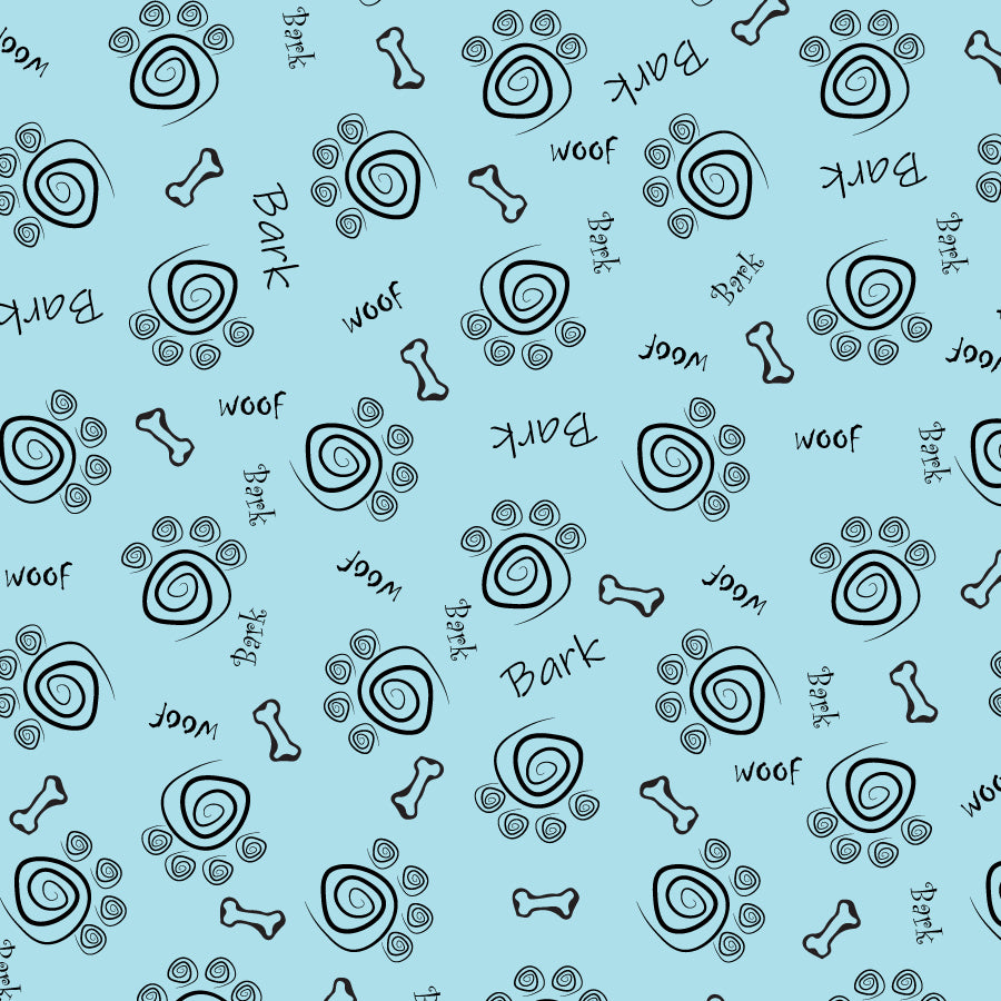 SQ3270 Paws  Bones Bandana