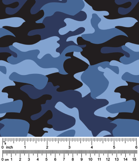 F7271 Camouflage Fabric, Blue