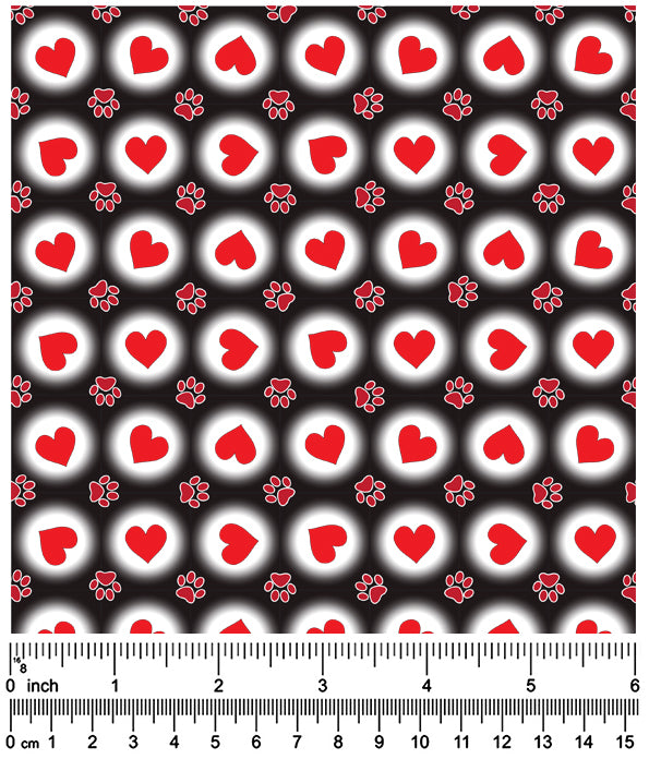 F7275 Hearts & Paws Valentine's Fabric