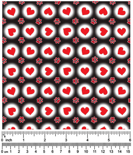 F7275 Hearts & Paws Valentine's Fabric