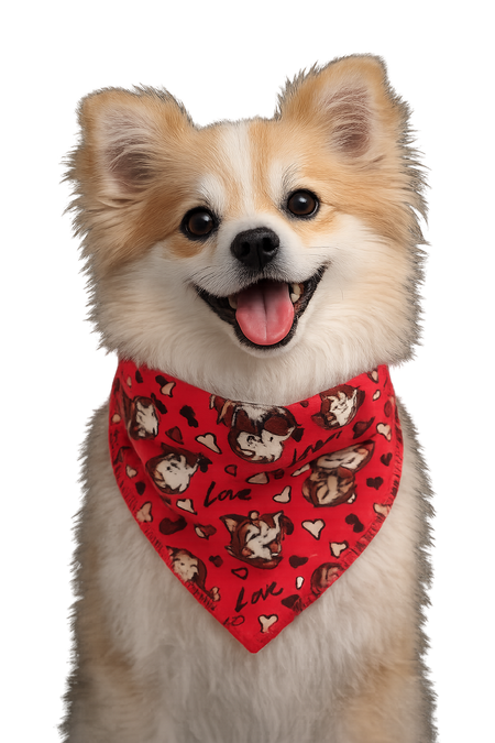 PKS7 60 Assorted VALENTINE'S DAY Tieback Dog Grooming Bandanas / Groomers Bulk Package