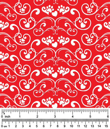 F7277 Paws & Hearts Valentine's Fabric