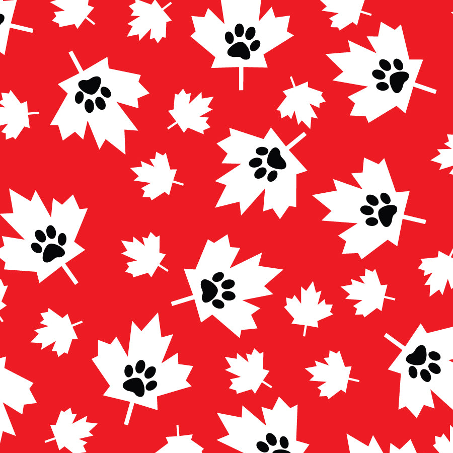 SQ3280 Maple Leaf Doggie Square Bandana