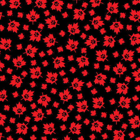SQ3282 Maple Leaf Doggie Square Bandana
