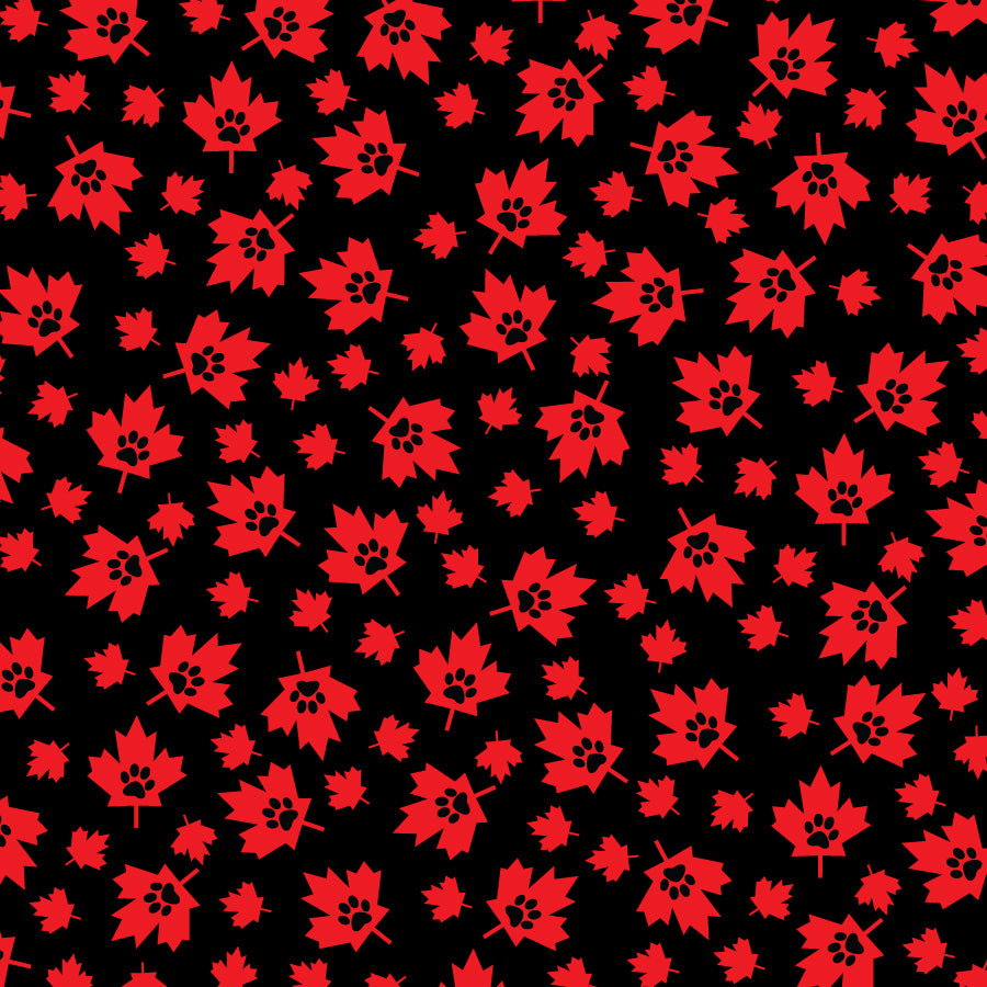 SQ3282 Maple Leaf Doggie Square Bandana