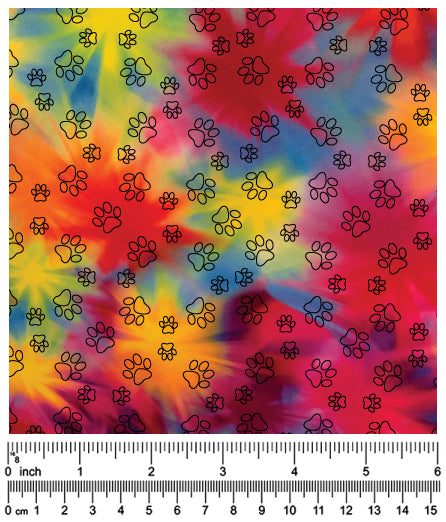 F7283 Colorful Paws Doggie Fabric