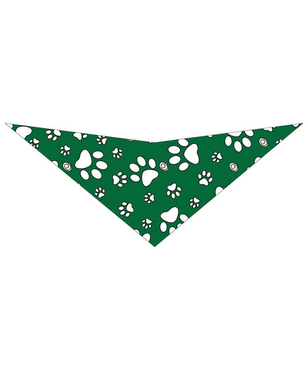 S3284 White Paws Bandana, Green