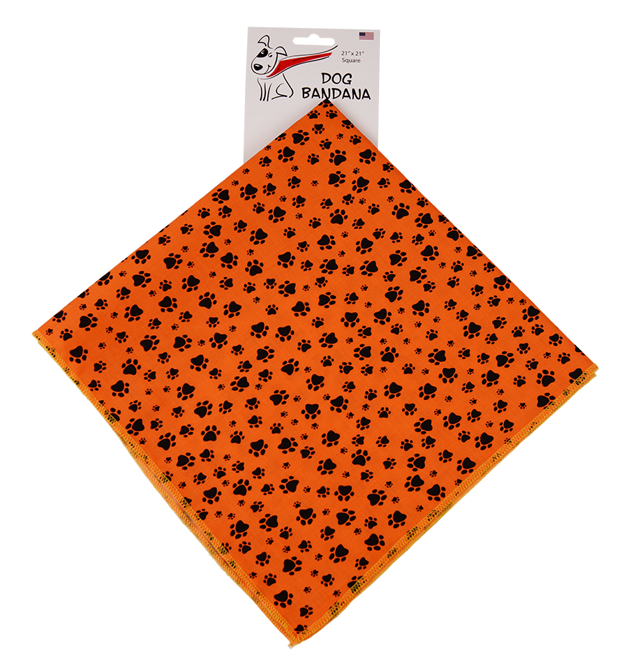 SQ3002 Fun Pawprints Square, Orange