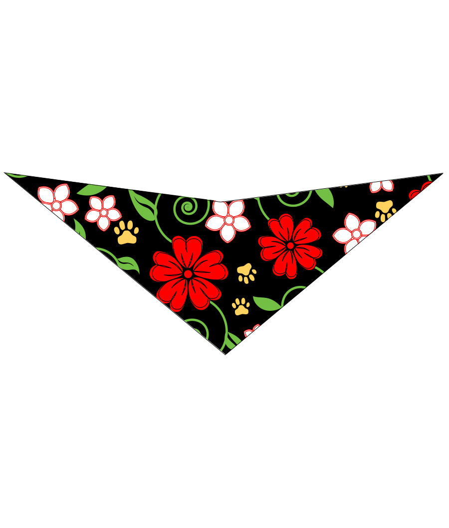 S3030 Flowers Bandana, Black