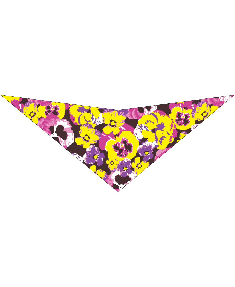 SA3033 Violet Flowers Doggie Bandana