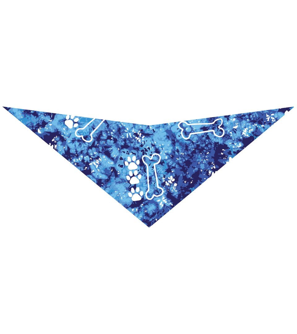 S3034  Paws & Bones Bandana, Blue