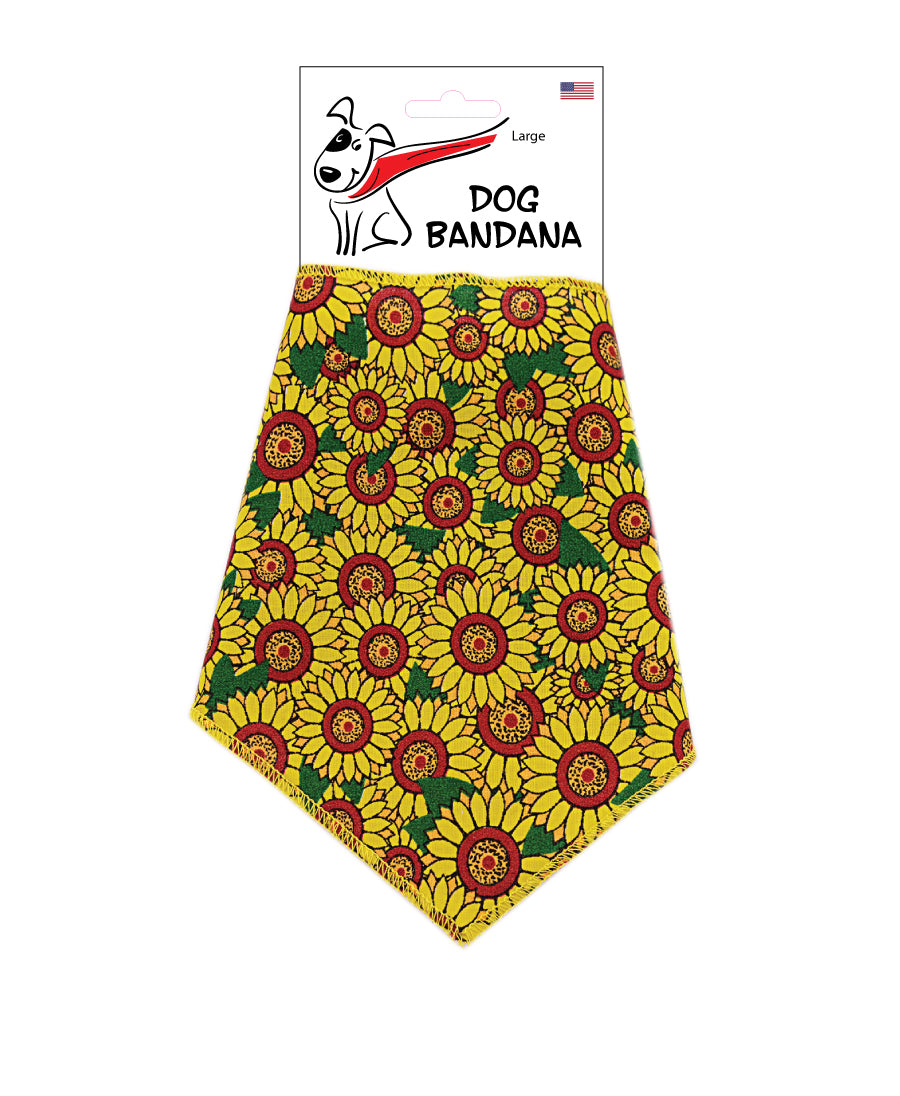 SA3034 - Sunflower Garden Dog Bandana,, Yellow