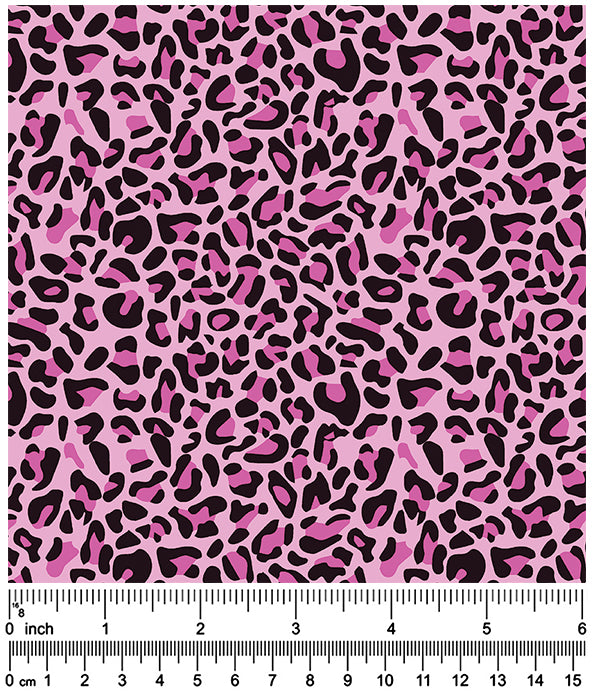 F7035 Leopard Print Fabric Pink
