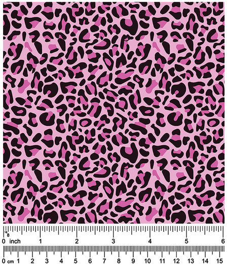 F7035 Leopard Print Fabric Pink