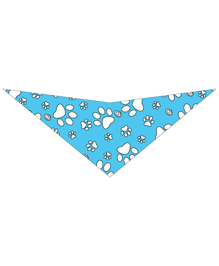 S3036 White Paws Bandana, Blue