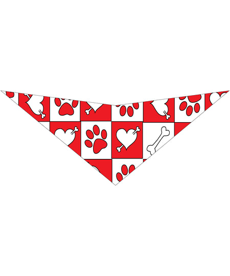 S3003 Paws & Bones Bandana, Red