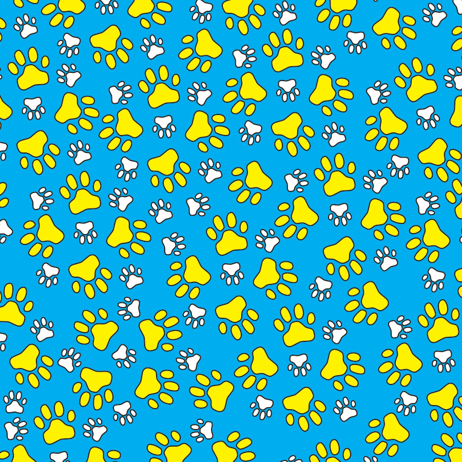 SQ3040 Paws Square Bandana Blue