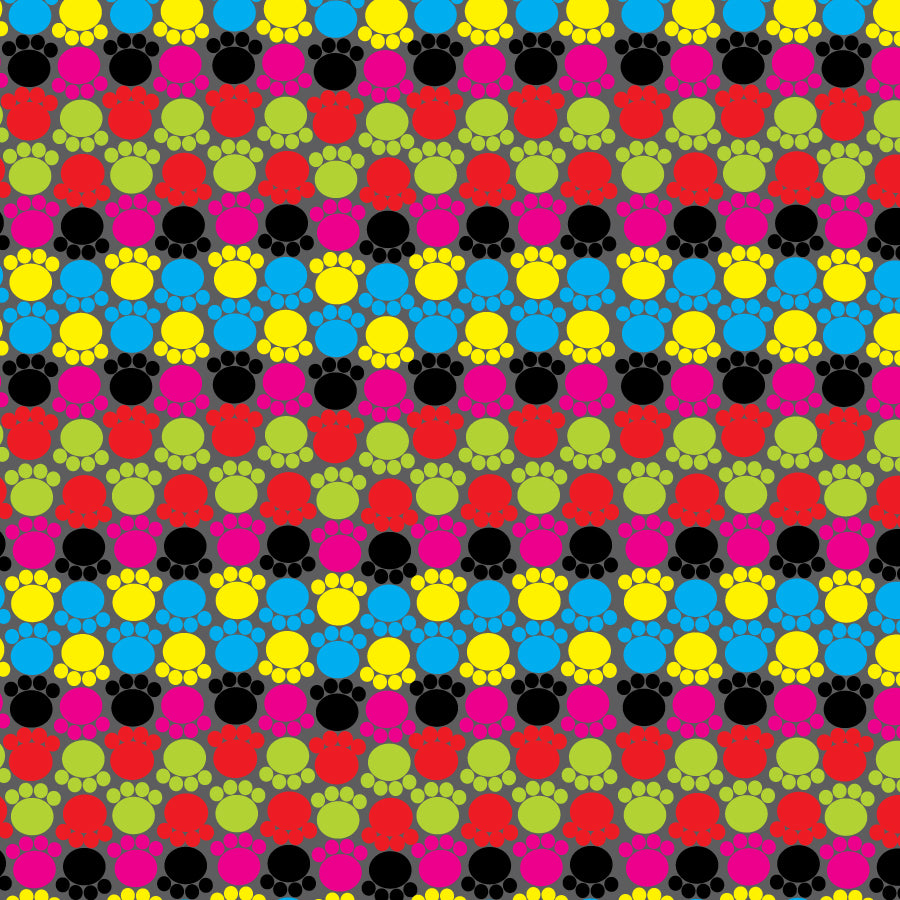 SQ3045 Colorful Paws Bandana