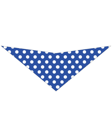 S3046 White Dots Doggie Bandana, Blue