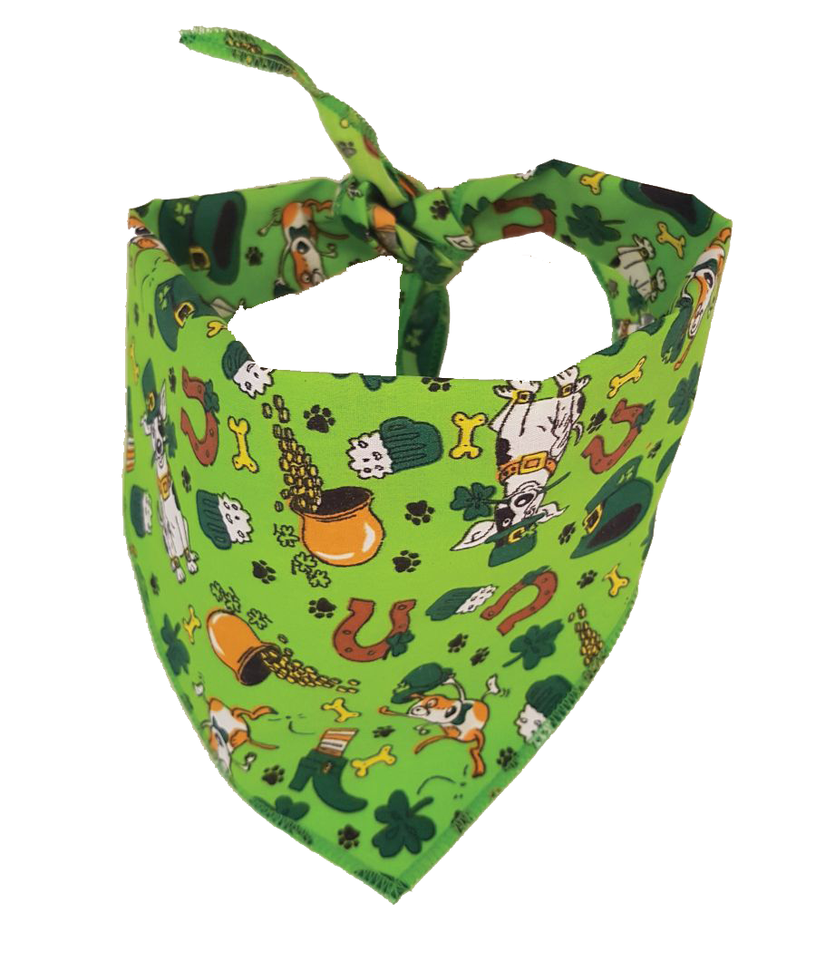 S3004 St. Patrick's Doggie Bandana, Green