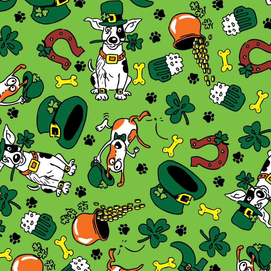 SQ3004 St. Patrick's Doggie Bandana, Green