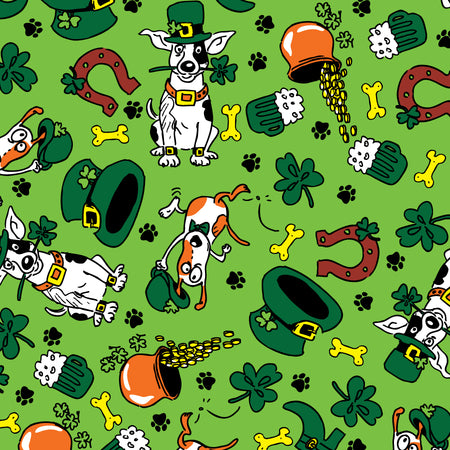 SQ3004 St. Patrick's Doggie Bandana, Green