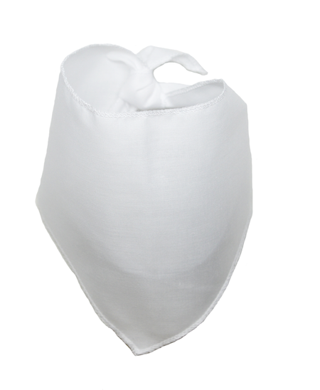 S3501 White Soft Spun Polyester Bandana