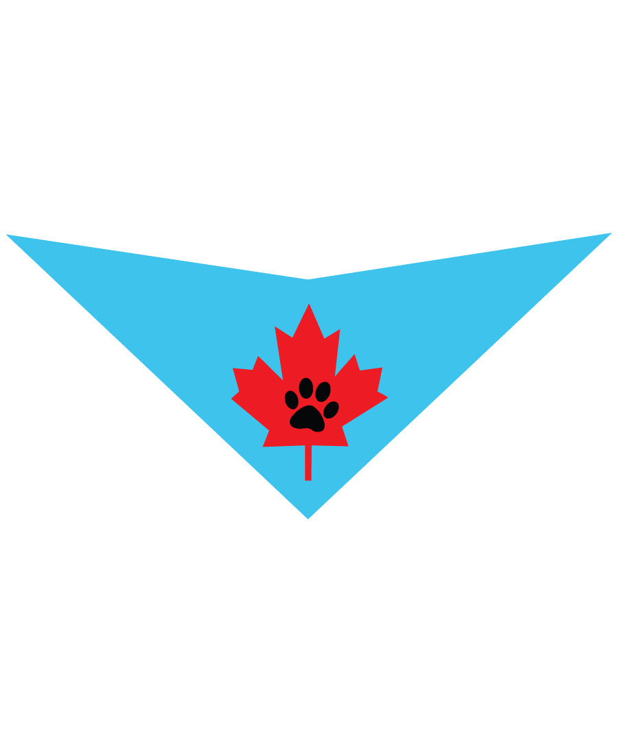 S3503 Maple Leaf Doggie Bandana, Blue