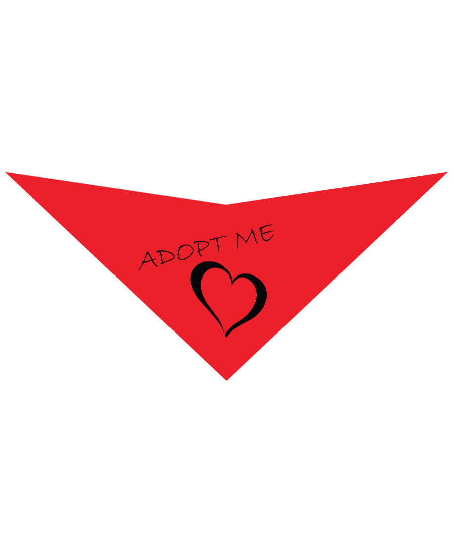 S3507 Adopt Me Heart Doggie Bandana, Red