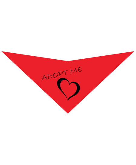 S3507 Adopt Me Heart Doggie Bandana, Red