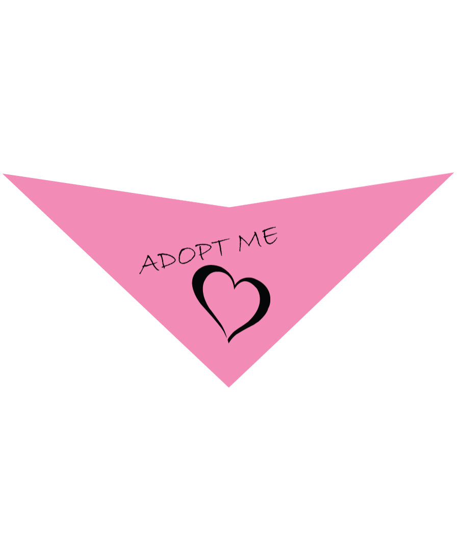 S3509 Adopt Me Heart Doggie Bandana, Pink