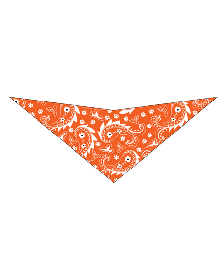 S3051 Paisley & Pawprints Bandana, Orange
