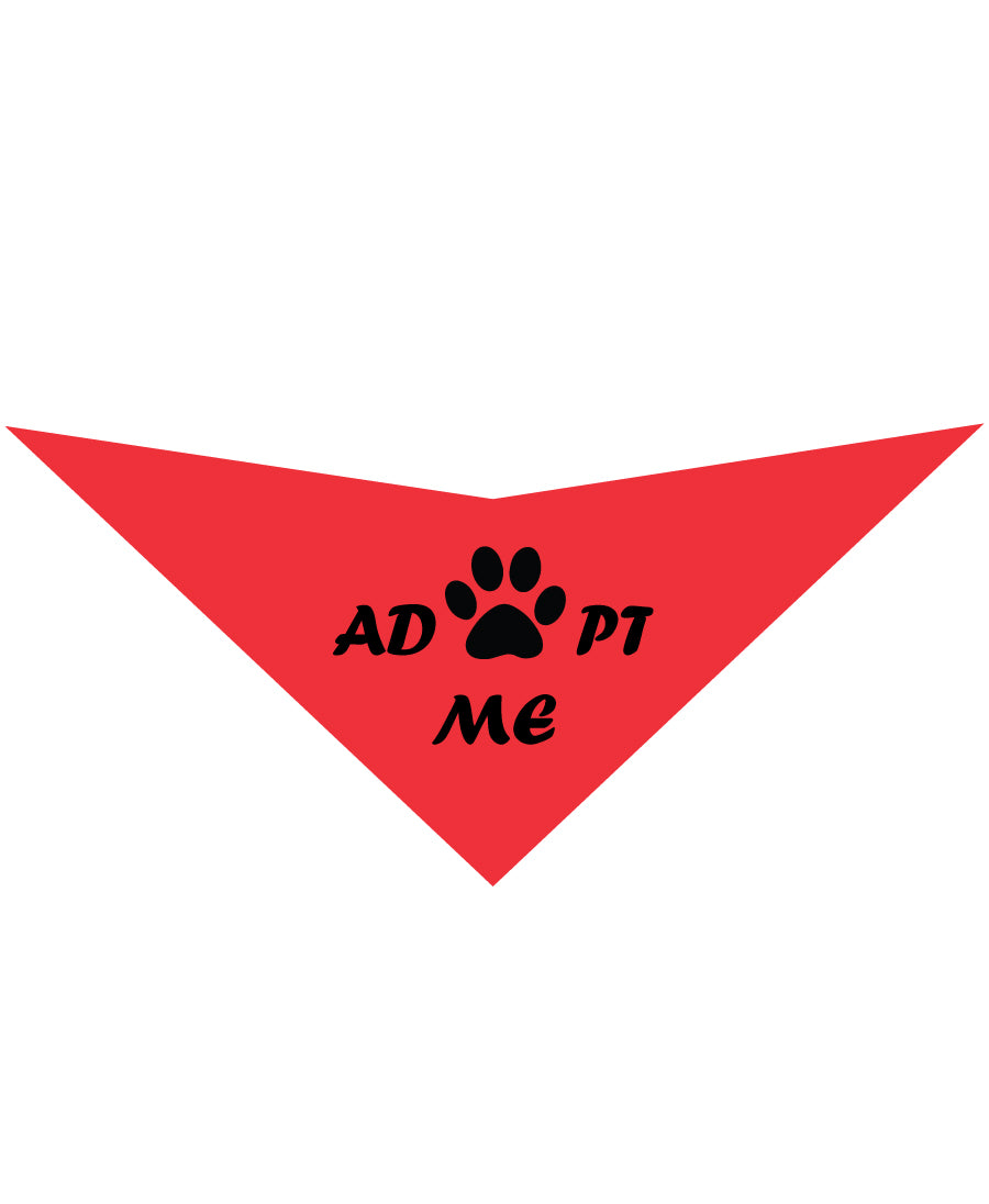 S3510 Adopt Me Pawprint Doggie Bandana, Red