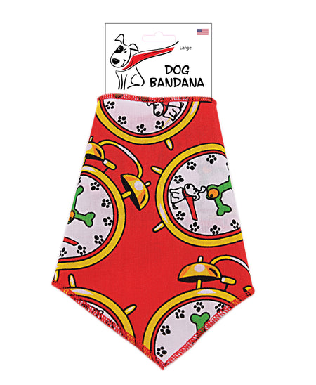 S3053 Stylish Doggie Clocks Bandana, Red