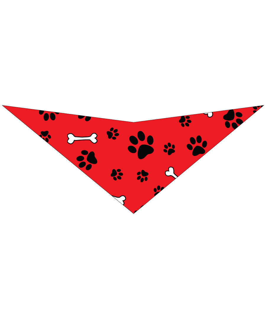 S3056 Paws & Bones Bandana Red